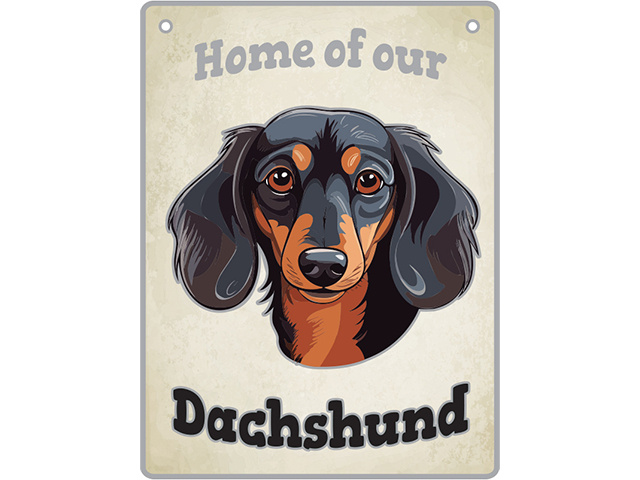 DACHSHUND BLACK PET SIGN SOLD QTY2