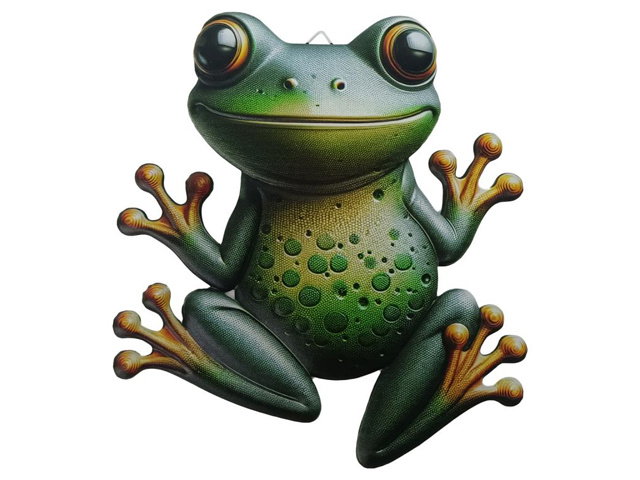 22CM METAL CUTE FROG WALL ART 2ASST SOLD QTY 4