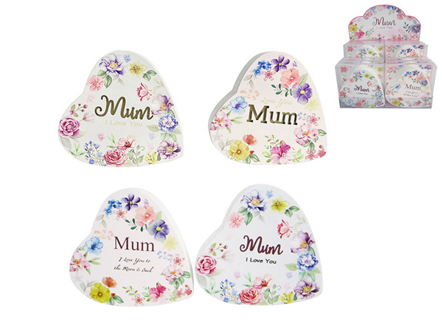 10CM MUM MDF HEART 2ASST UN12