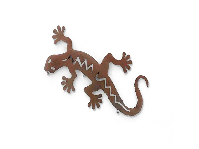 IRON WALL ART GECKO 25X14CM