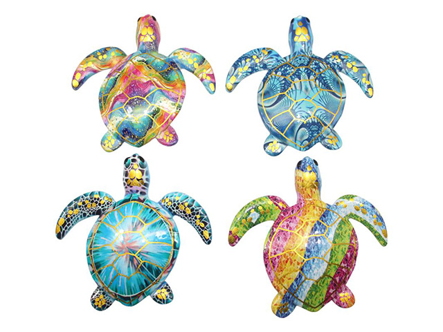 14CM TURTLE MOSAIC WALL ART 4ASST
