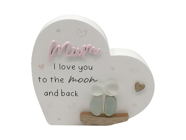15X14CM HEART PLAQUE W/MUM ROCK PEOPLE QTY 4