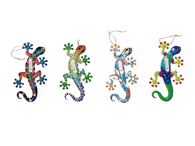 METAL WALL ART LIZARD 20X11CM QTY 4