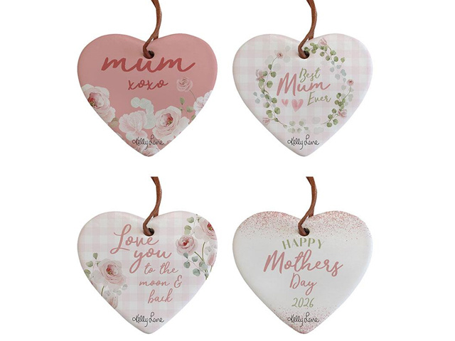 7CM HANGING HEART W/MOTHERS DAY UN32