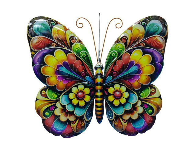 40X36CM BUTTERFLY WITH FLOWERS WALLART QTY 2