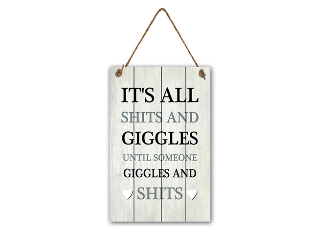 MDF GIGGLES WALL HANGING 22X35CM