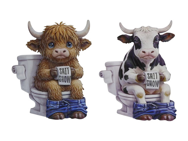 25X17CM FARMYARD ANIMALS WALL ART 2ASST QTY 4