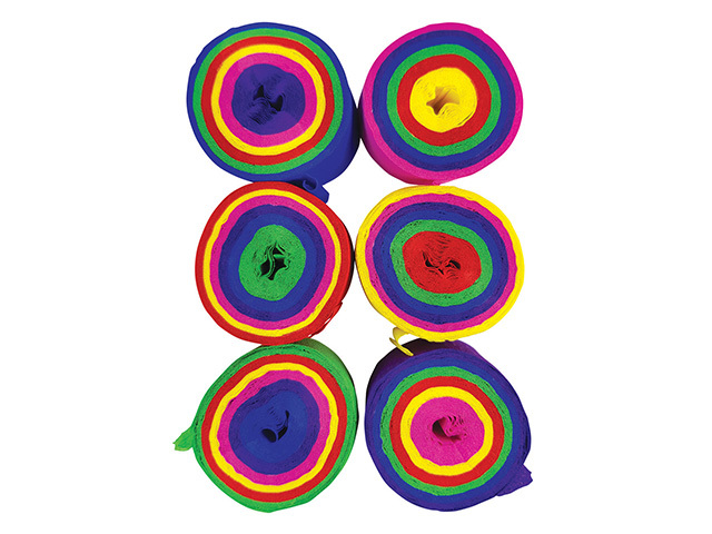 STREAMERS 6PK RAINBOW SOLD QTY8