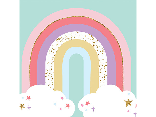 NAPKIN 20PK RAINBOW