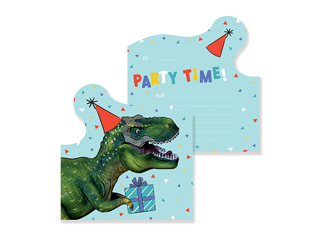 INVITE 8PK DINOSAUR