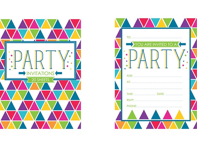 PAD INVITE GEN PARTY 20 SHEET SOLD QTY6