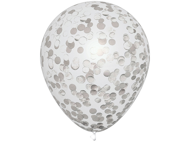 PARTY CONFETTI BALLOONS 3PK 30CM SOLD QTY12