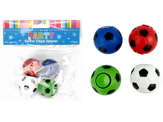 SOCCER FIDGET SPINNER 4 PACK