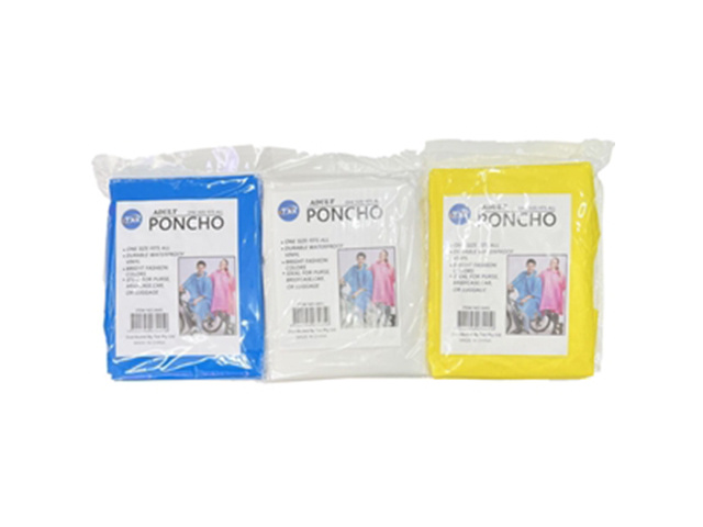 RAIN PONCHO(WHITE) SOLD QTY12