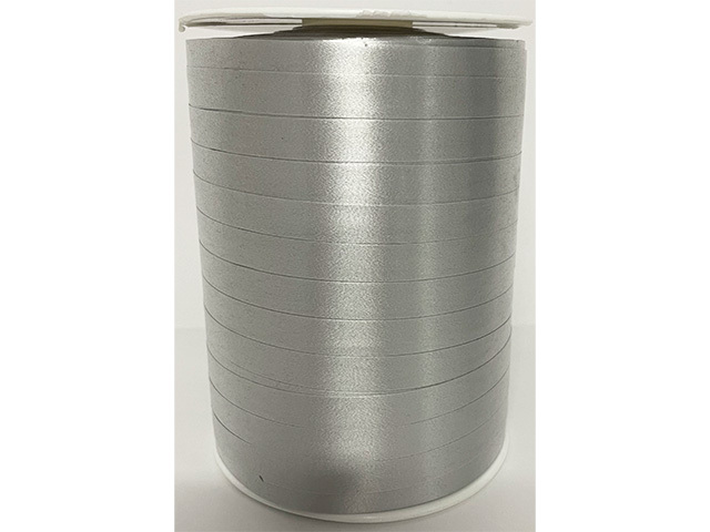 SILVER SATIN RIBBON 10MM X 500M