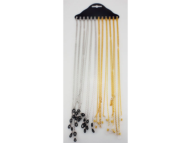 SPECTACLE CHAIN METAL GOLD/SILVER UN12