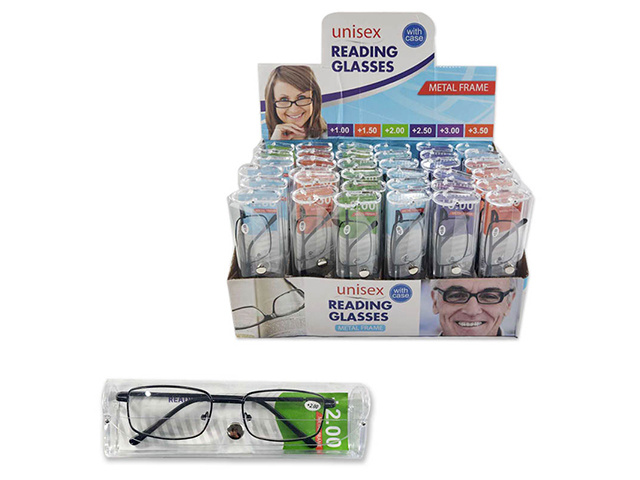 READING GLASSES W/CASE UN36