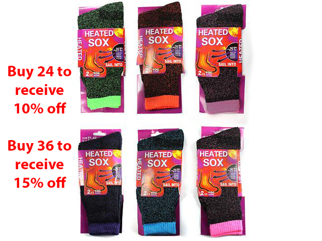 HEAT CONTROL WOMENS SOCKS QTY 12