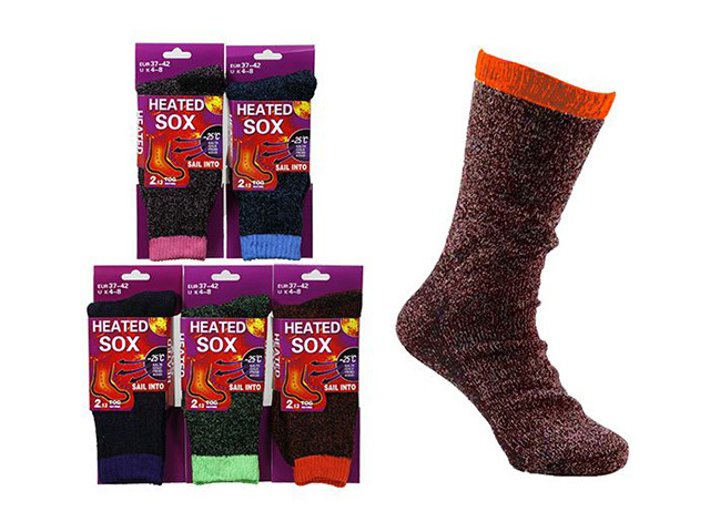 LADIES HEATED THERMAL SOCKS SOLD QTY12