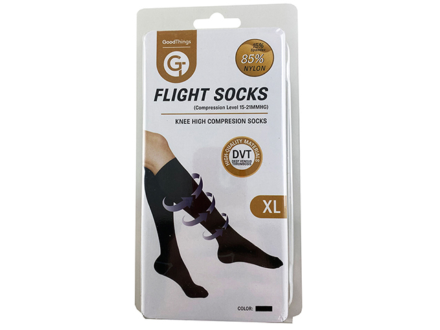 GT FLIGHT SOCKS KNEE HIGH BLACK XL