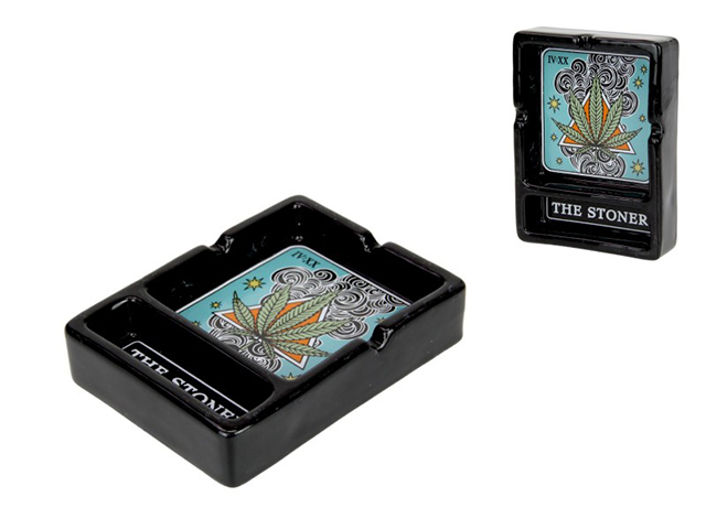 13CM THE STONER ASHTRAY CERAMIC QTY 2
