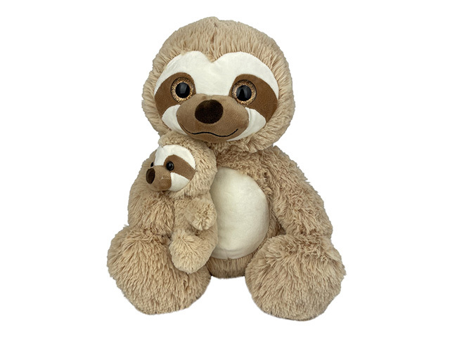 PLUSH PARENT BABY 35CM SLOTH