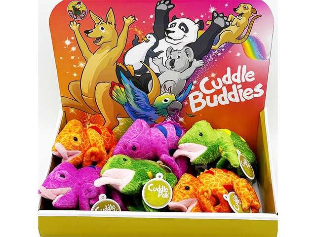 CUDDLE BUDDIES CHAMELEON 17CM 4ASST
