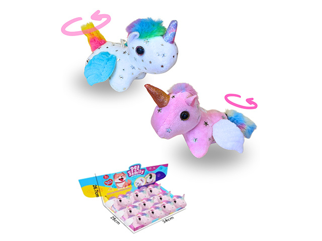 PLUSH SPARKLY UNICORNS WITH SWIRLING TAIL UN9