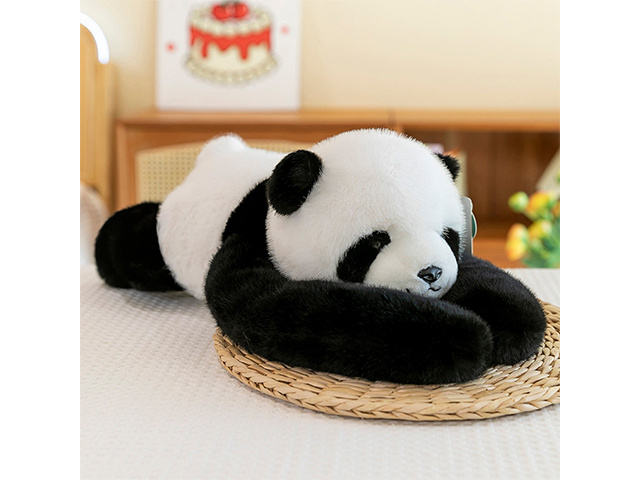 PLUSH TOY LYING PANDA 30CM
