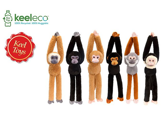 KEELECO MONKEYS HANGING 40CM 6ASST