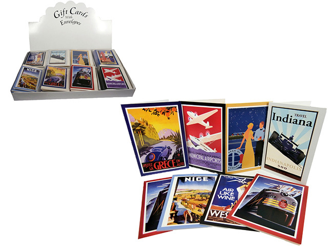 ART DECO GIFT CARDS W/ENVELOPE UN160