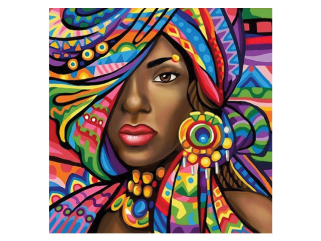 DIAMOND ART TRIBAL LADY 30X40CM