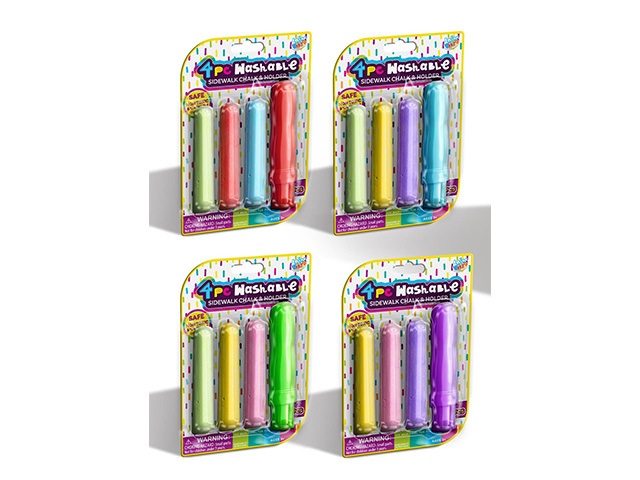 CHALK HOLDER 4PK ASST