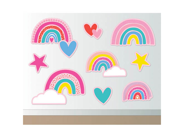 WALL DECO RAINBOW 12PK