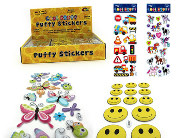 PUFFY STICKERS 87X220MM UN72