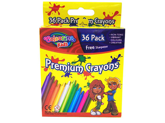 CRAYON SET WITH SHARPENER 36PK