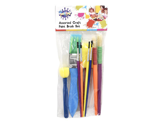 9PK ASST CRAFT ARTIST BRUSHES