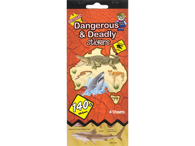 STICKER BOOK AUSTRALIAN DEADLY ANIMALS SOLD QTY6