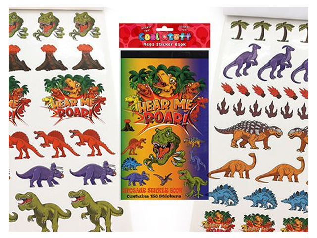 MEGA STICKER BOOKS 145X240 DINOSAUR SOLD QTY12
