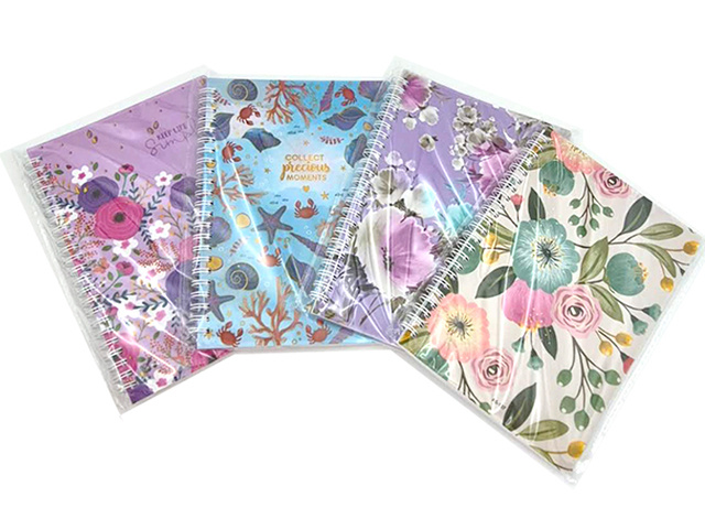 NOTEBOOK A5 80SHEETS 4ASST SOLD QTY8
