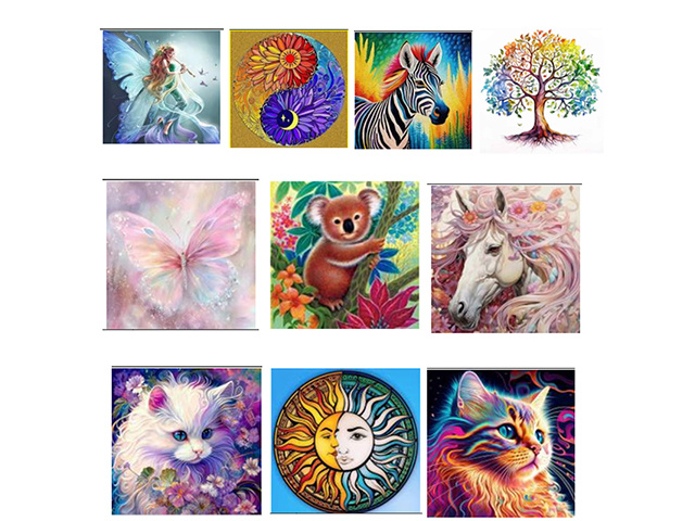CANVAS DIAMOND ART 30X30CM 10ASST