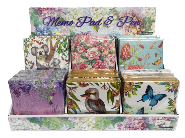 MEMO PAD AND PEN SET 6ASST UN18