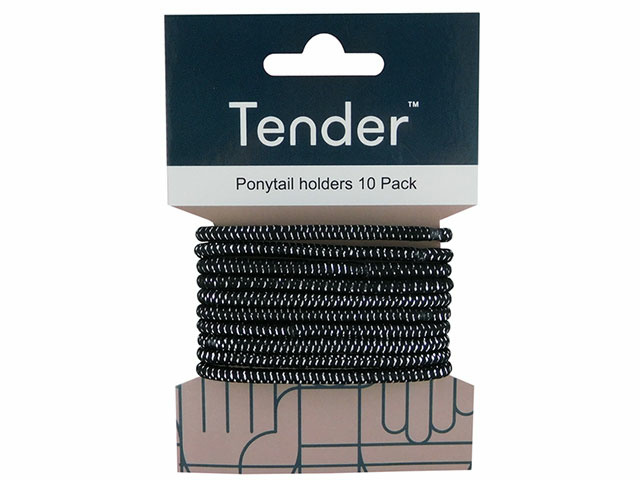 TENDER HAIR ELASTIC THICK BLACK SOLD QTY6