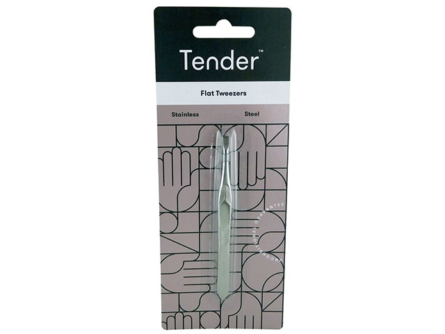 TENDER FLAT TWEEZER STAINLES STEEL