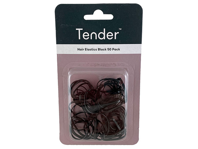 NO TEARS ELASTICS BLACK 50PK SOLD QTY6