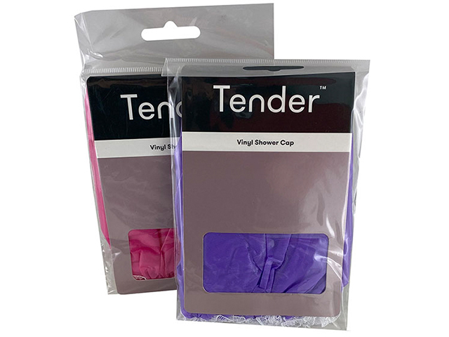 TENDER SHOWER CAP VINYL PINK/PURPLE UN12