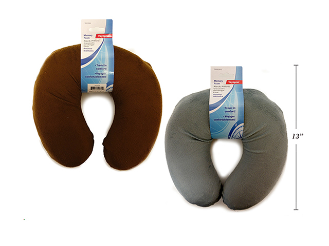 TRAVEL PILLOW MEMORY FOAM 2ASST