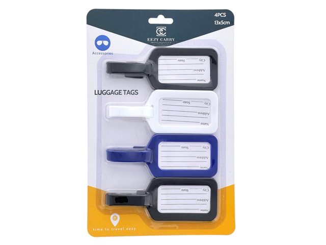 LUGGAGE TAGS 13X5CM 4PC