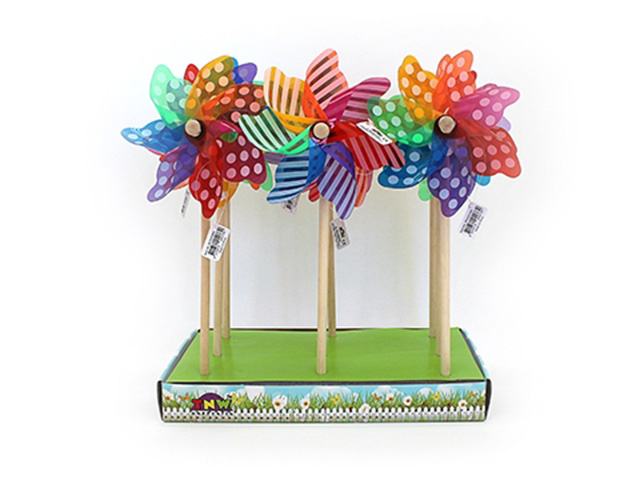 RAINBOW WINDMILL ON STICK UN12