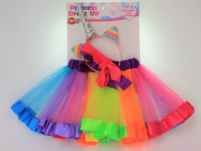 UNICORN DRESS UP WITH RAINBOW SKIRT